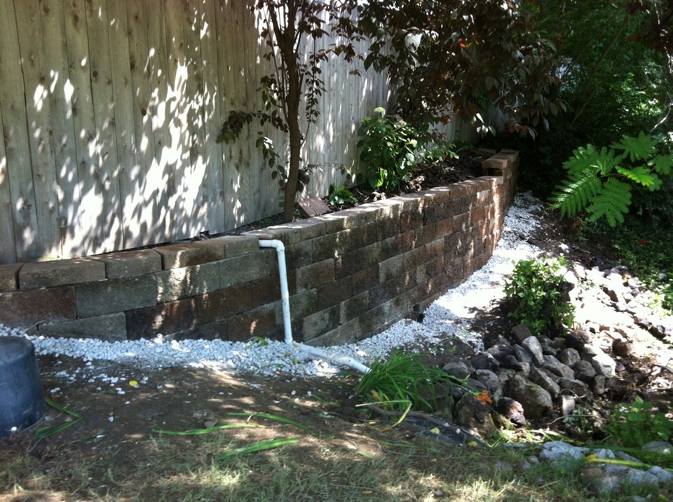 Landscape Retaining Wall After